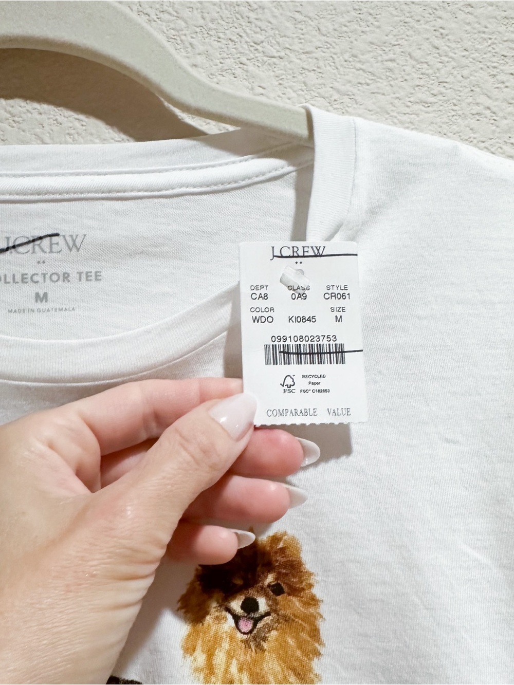 J. Crew Dogs Graphic Tee White M - Picture 6 of 7